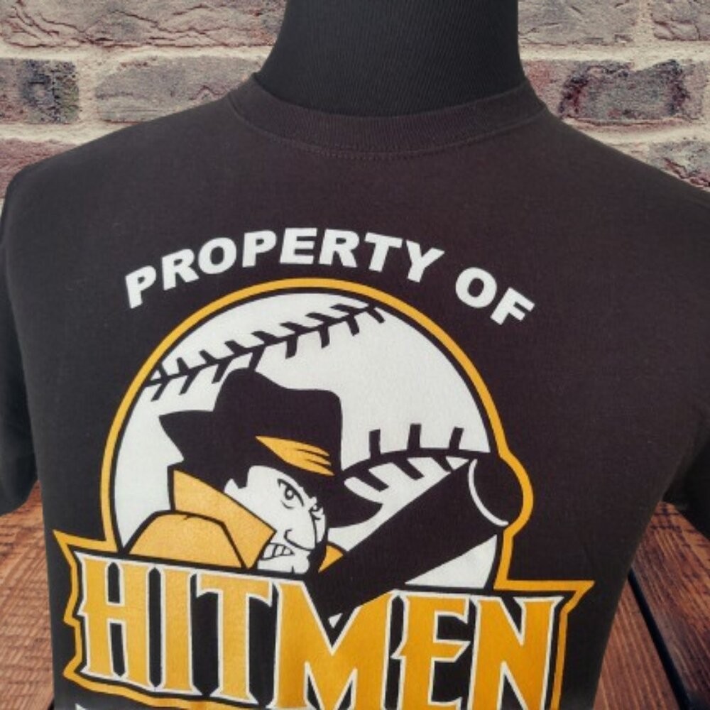 PROPERTY OF HITMEN BASEBALL ADULT SHORT SLEEVE T SHIRT - SIZE SMALL - Picture 2 of 6